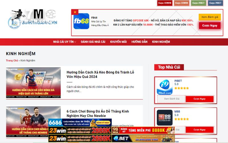 Trang web chia sẻ những kinh nghiệm từ những hội viên có kiến thức
